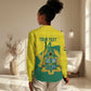 Custom Ghana Black Batters Women Casual Shirt Ghanaian Tawny Eagle - Cricket Style