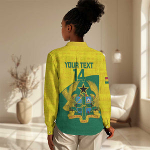 Custom Ghana Black Batters Women Casual Shirt Ghanaian Tawny Eagle - Cricket Style