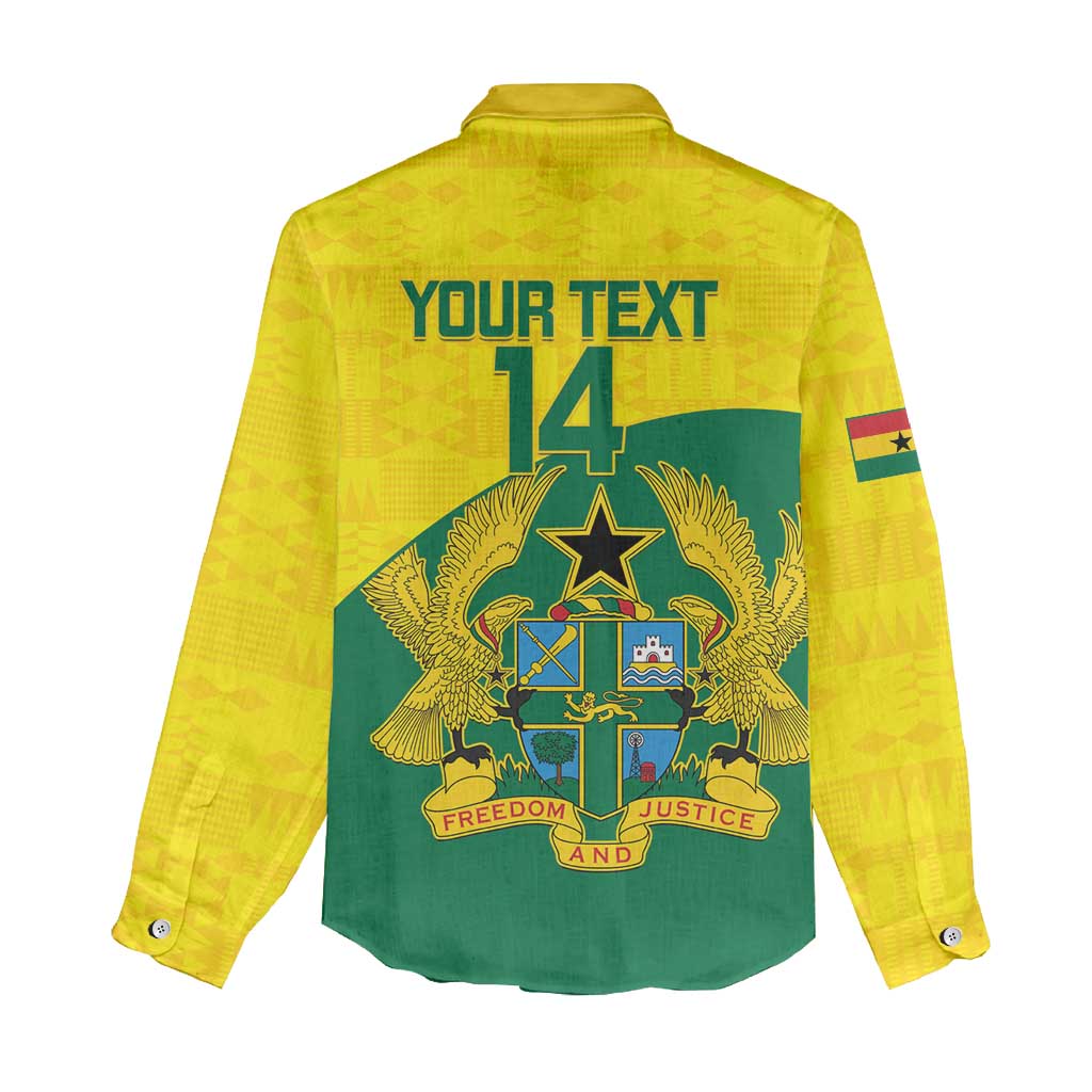 Custom Ghana Black Batters Women Casual Shirt Ghanaian Tawny Eagle - Cricket Style