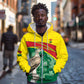 Custom Ghana Black Batters Zip Hoodie Ghanaian Tawny Eagle - Cricket Style