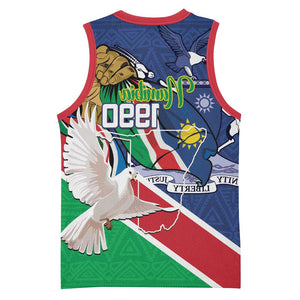 Afro Namibia Independence Day Basketball Jersey Namibian 1990 African Pattern - African Pride