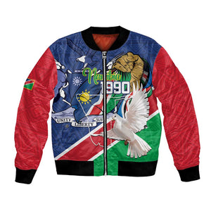 Afro Namibia Independence Day Bomber Jacket Namibian 1990 African Pattern
