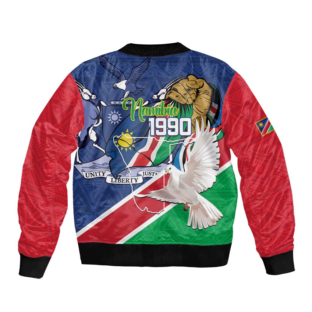 Afro Namibia Independence Day Bomber Jacket Namibian 1990 African Pattern