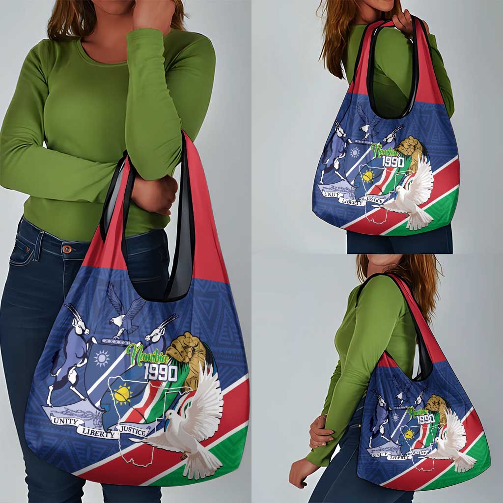 Afro Namibia Independence Day Grocery Bag Namibian 1990 African Pattern