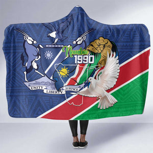 Afro Namibia Independence Day Hooded Blanket Namibian 1990 African Pattern