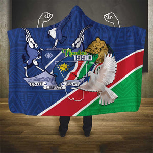 Afro Namibia Independence Day Hooded Blanket Namibian 1990 African Pattern