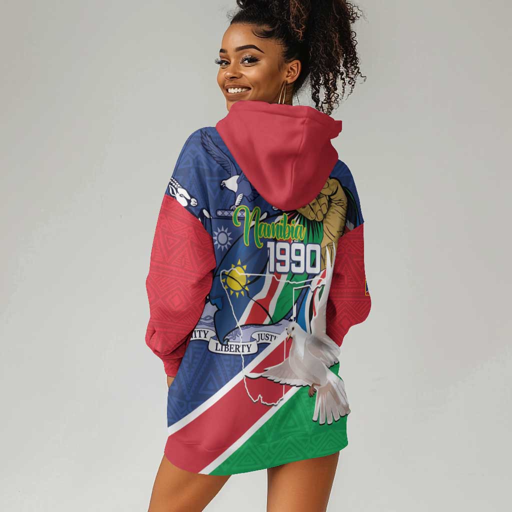 Afro Namibia Independence Day Hoodie Dress Namibian 1990 African Pattern