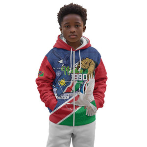 Afro Namibia Independence Day Kid Hoodie Namibian 1990 African Pattern