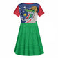 Afro Namibia Independence Day Kid Short Sleeve Dress Namibian 1990 African Pattern