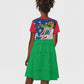 Afro Namibia Independence Day Kid Short Sleeve Dress Namibian 1990 African Pattern
