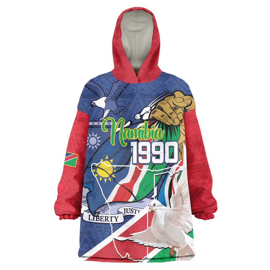 Afro Namibia Independence Day Kid Wearable Blanket Hoodie Namibian 1990 African Pattern