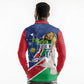 Afro Namibia Independence Day Long Sleeve Polo Shirt Namibian 1990 African Pattern