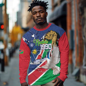 Afro Namibia Independence Day Long Sleeve Shirt Namibian 1990 African Pattern