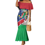 Afro Namibia Independence Day Mermaid Dress Namibian 1990 African Pattern