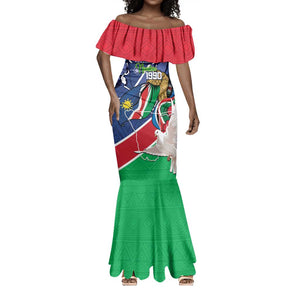 Afro Namibia Independence Day Mermaid Dress Namibian 1990 African Pattern