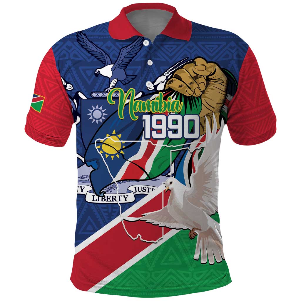 Afro Namibia Independence Day Polo Shirt Namibian 1990 African Pattern