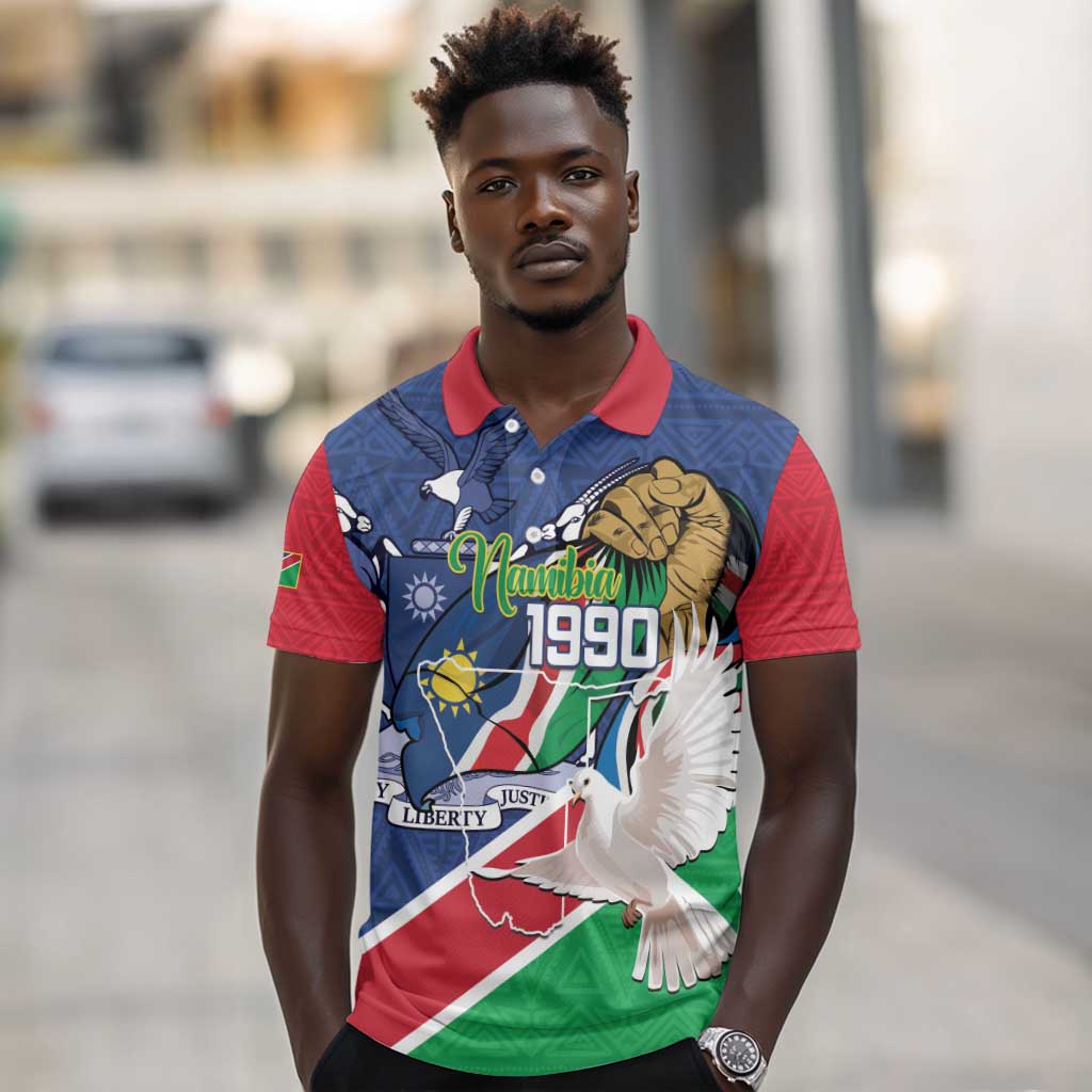 Afro Namibia Independence Day Polo Shirt Namibian 1990 African Pattern
