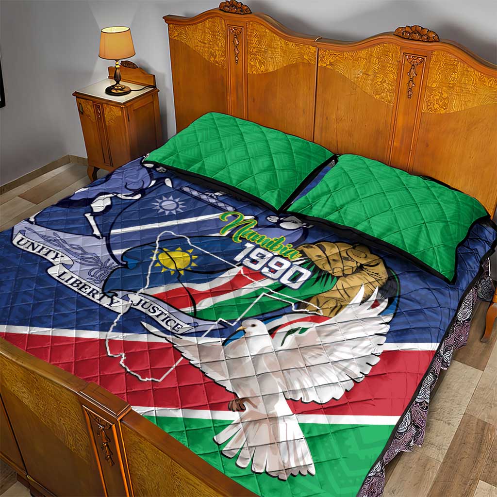 Afro Namibia Independence Day Quilt Bed Set Namibian 1990 African Pattern