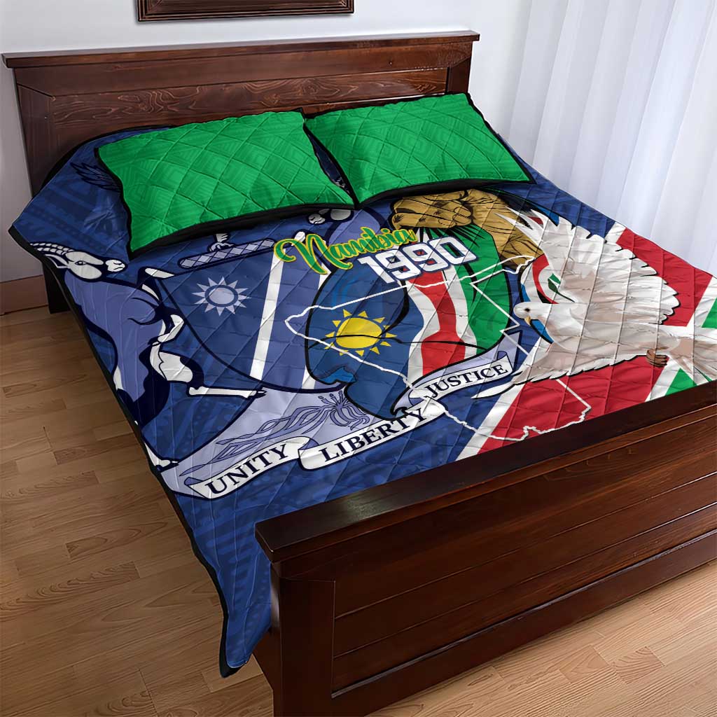 Afro Namibia Independence Day Quilt Bed Set Namibian 1990 African Pattern