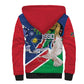 Afro Namibia Independence Day Sherpa Hoodie Namibian 1990 African Pattern