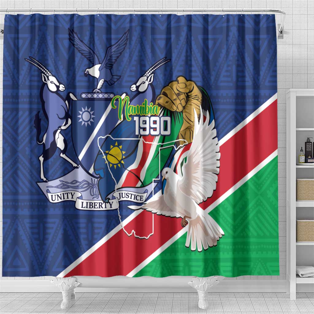 Afro Namibia Independence Day Shower Curtain Namibian 1990 African Pattern