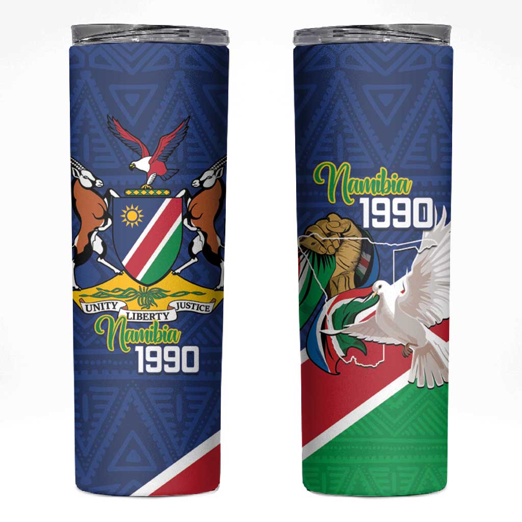 Afro Namibia Independence Day Skinny Tumbler Namibian 1990 African Pattern