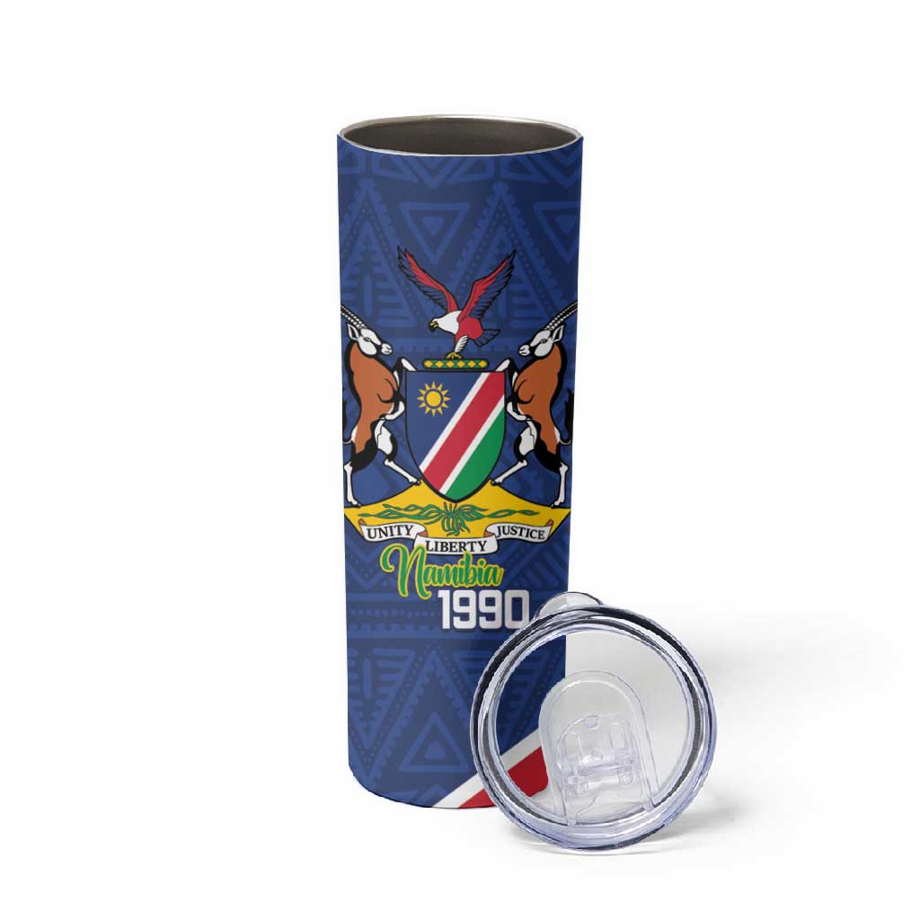 Afro Namibia Independence Day Skinny Tumbler Namibian 1990 African Pattern
