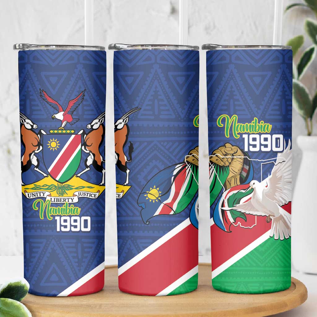 Afro Namibia Independence Day Skinny Tumbler Namibian 1990 African Pattern
