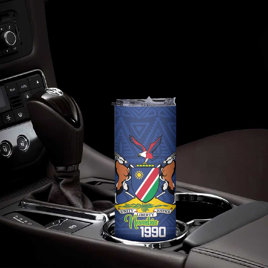 Afro Namibia Independence Day Skinny Tumbler Namibian 1990 African Pattern