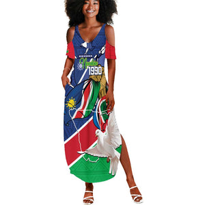 Afro Namibia Independence Day Summer Maxi Dress Namibian 1990 African Pattern