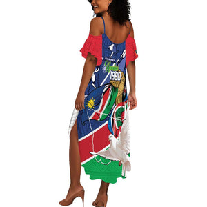 Afro Namibia Independence Day Summer Maxi Dress Namibian 1990 African Pattern