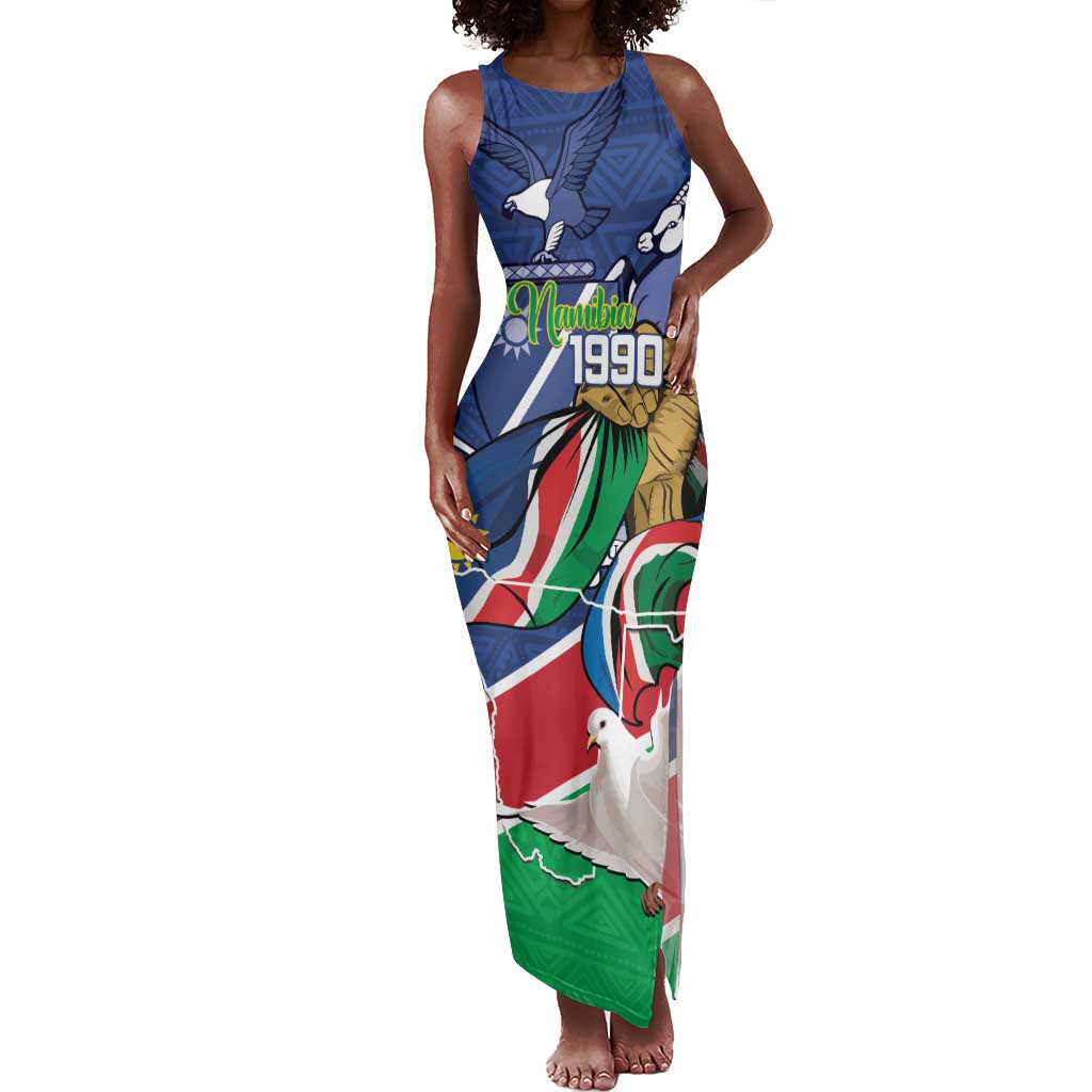 Afro Namibia Independence Day Tank Maxi Dress Namibian 1990 African Pattern