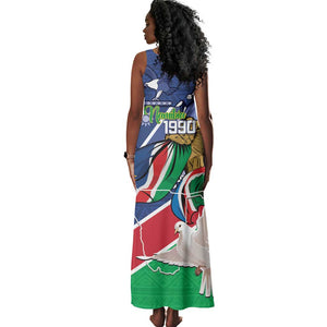 Afro Namibia Independence Day Tank Maxi Dress Namibian 1990 African Pattern