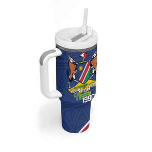 Afro Namibia Independence Day Tumbler With Handle Namibian 1990 African Pattern