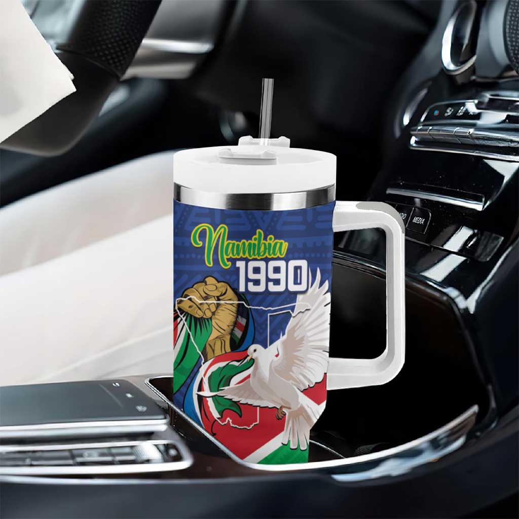 Afro Namibia Independence Day Tumbler With Handle Namibian 1990 African Pattern