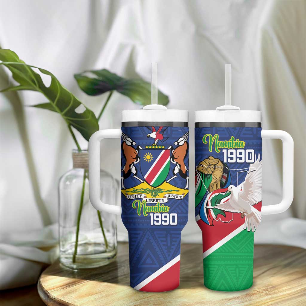 Afro Namibia Independence Day Tumbler With Handle Namibian 1990 African Pattern
