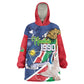 Afro Namibia Independence Day Wearable Blanket Hoodie Namibian 1990 African Pattern