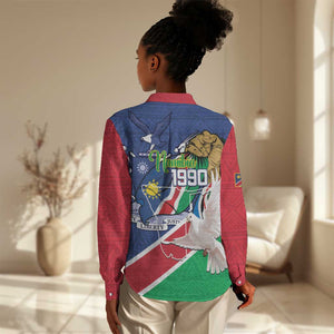 Afro Namibia Independence Day Women Casual Shirt Namibian 1990 African Pattern