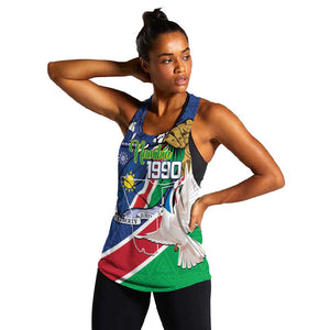 Afro Namibia Independence Day Women Racerback Tank Namibian 1990 African Pattern