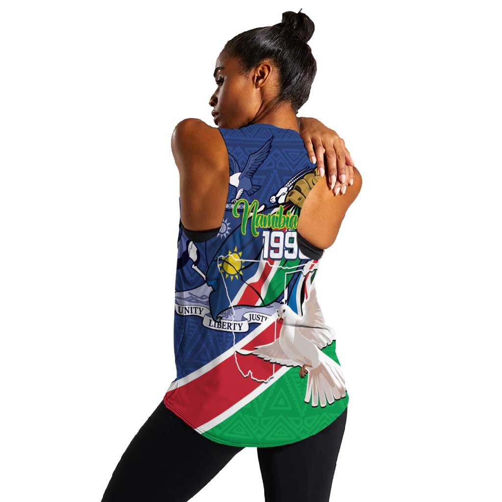 Afro Namibia Independence Day Women Racerback Tank Namibian 1990 African Pattern
