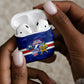 Cabo Verde Football 2026 AirPods Case Forca Tubaroes Azuis