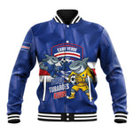 Cabo Verde Football 2026 Custom Baseball Jacket Forca Tubaroes Azuis