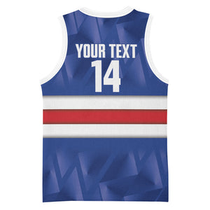 Cabo Verde Football 2026 Custom Basketball Jersey Forca Tubaroes Azuis