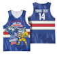 Cabo Verde Football 2026 Custom Basketball Jersey Forca Tubaroes Azuis