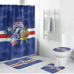Cabo Verde Football 2026 Bathroom Set Forca Tubaroes Azuis