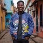 Cabo Verde Football 2026 Custom Bomber Jacket Forca Tubaroes Azuis