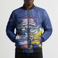 Cabo Verde Football 2026 Custom Bomber Puffer Jacket Forca Tubaroes Azuis