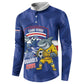 Cabo Verde Football 2026 Custom Button Sweatshirt Forca Tubaroes Azuis