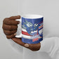 Cabo Verde Football 2026 Custom Ceramic Mug Forca Tubaroes Azuis