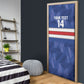 Cabo Verde Football 2026 Custom Door Cover Forca Tubaroes Azuis